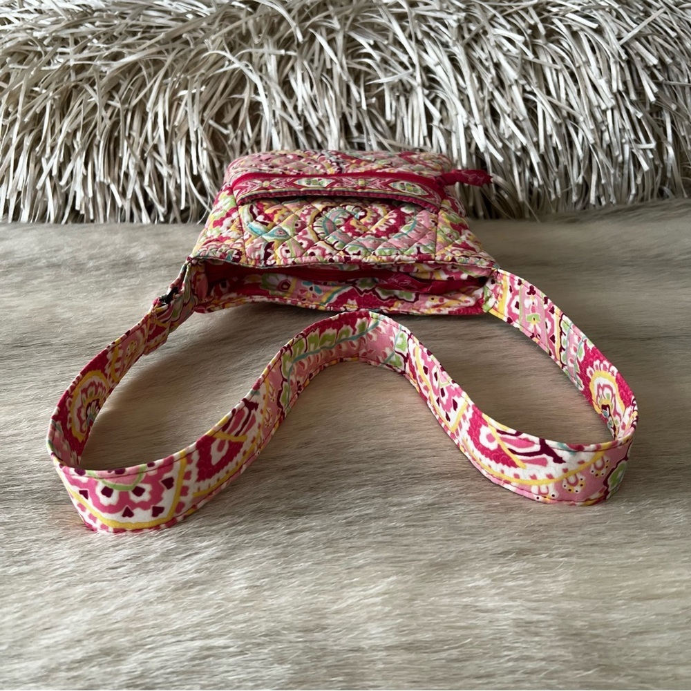 VERA BRADLEY Capri Melon 2007 Zipper Hipster Crossbody 2012 Pink Green Y2K USA - Picture 10 of 15